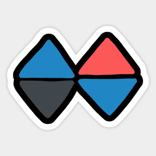 triangle shape print Sticker